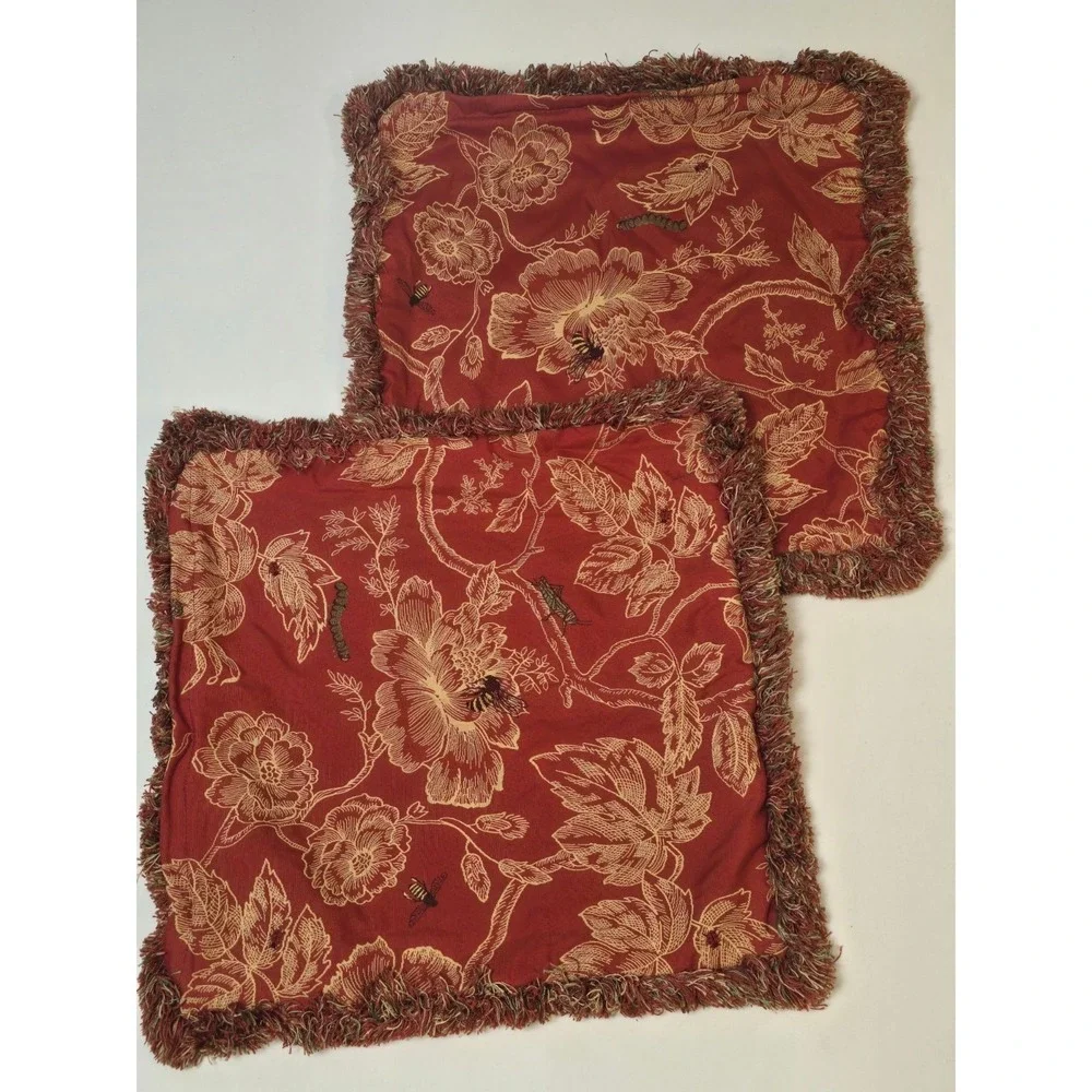 Handcrafted 20 inch‎ square throw pillow pair